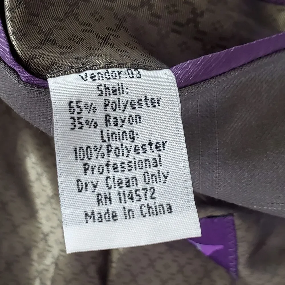 Vinci‎ Super 150's Suit Jacket Zegna Olive Window Pane Italian Men's 42L $300